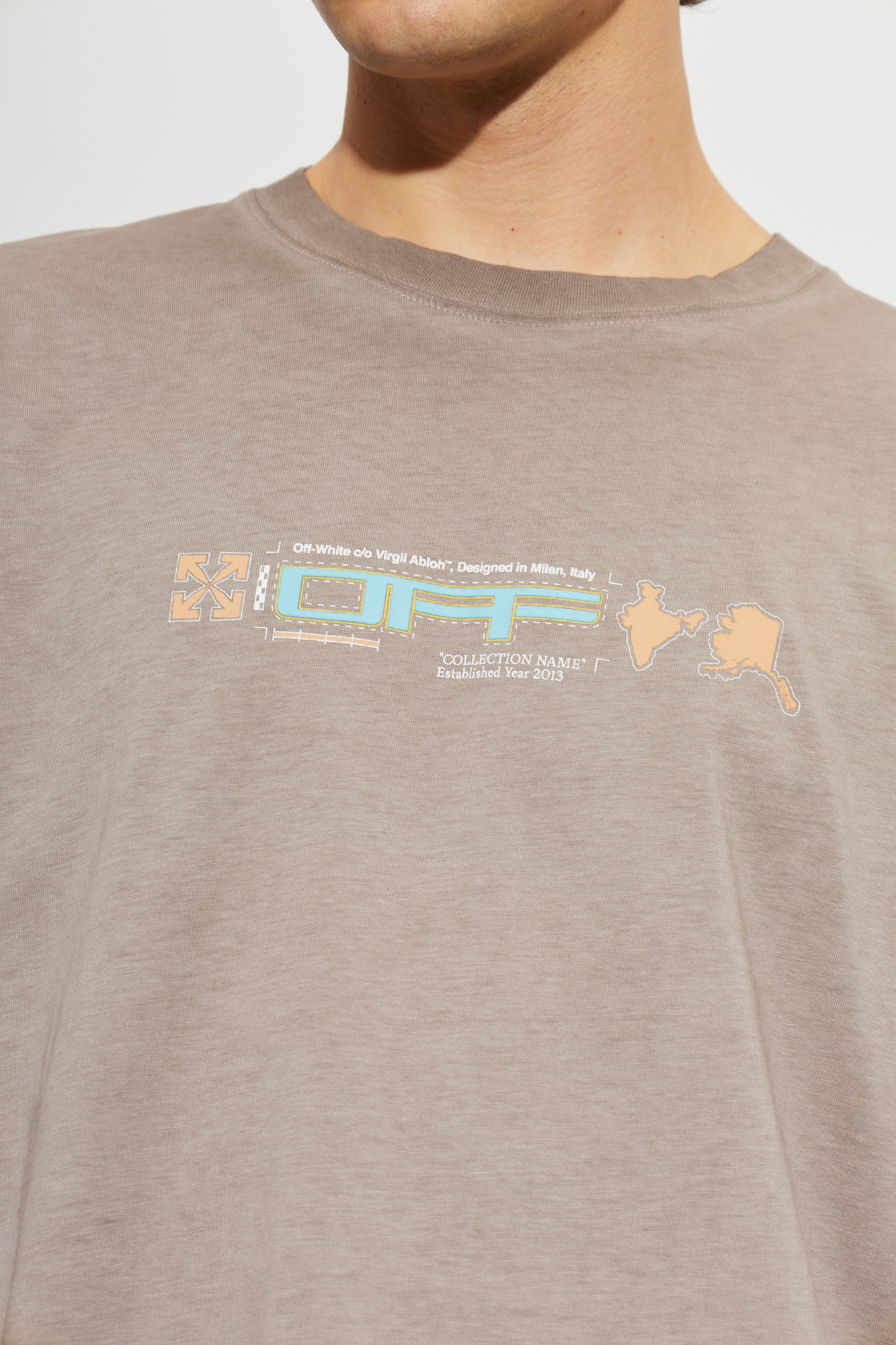 Off-White T-shirt with print | Men's | Vitkac